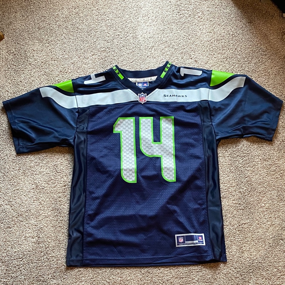 NFL DK Metcalf, Seattle Seahawks, football jersey, classic navy size large